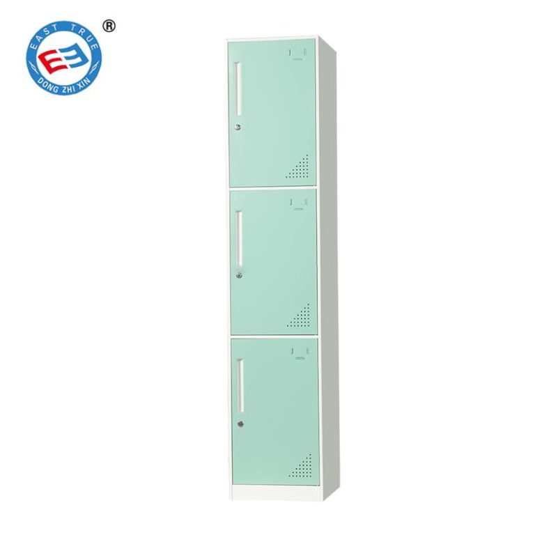 3 compartment steel locker