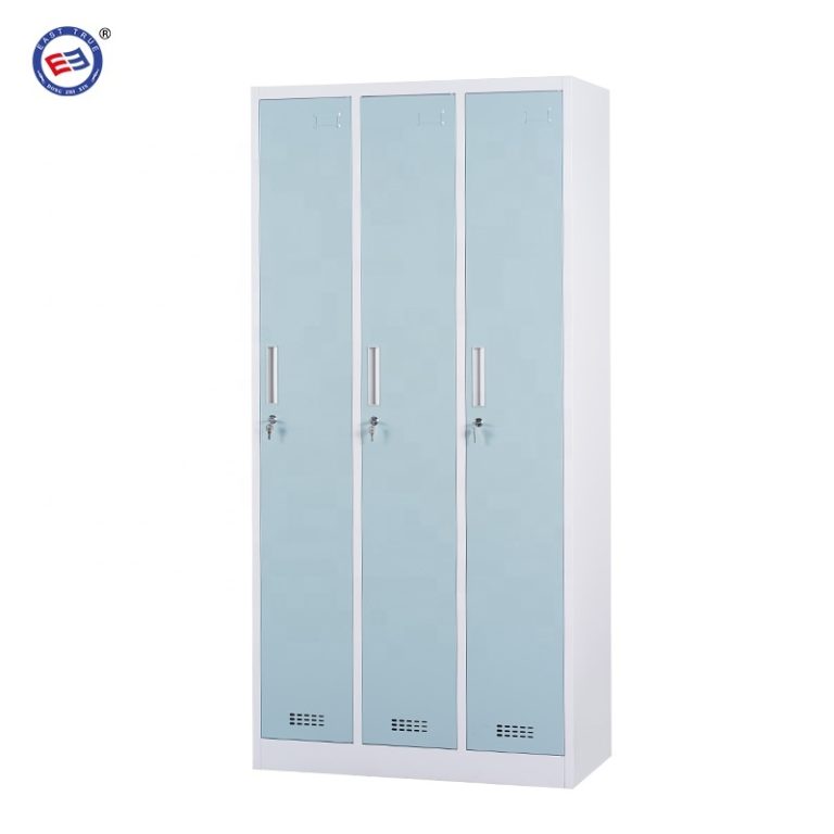 3 door steel commercial storage lockers