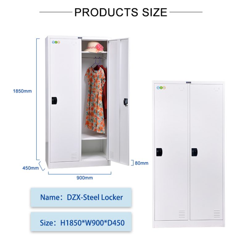2-door locker size