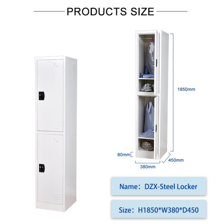 2 Door Metal Steel Lockers Dimensions