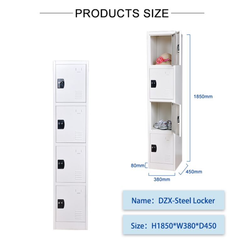 4 compartment locker sizes
