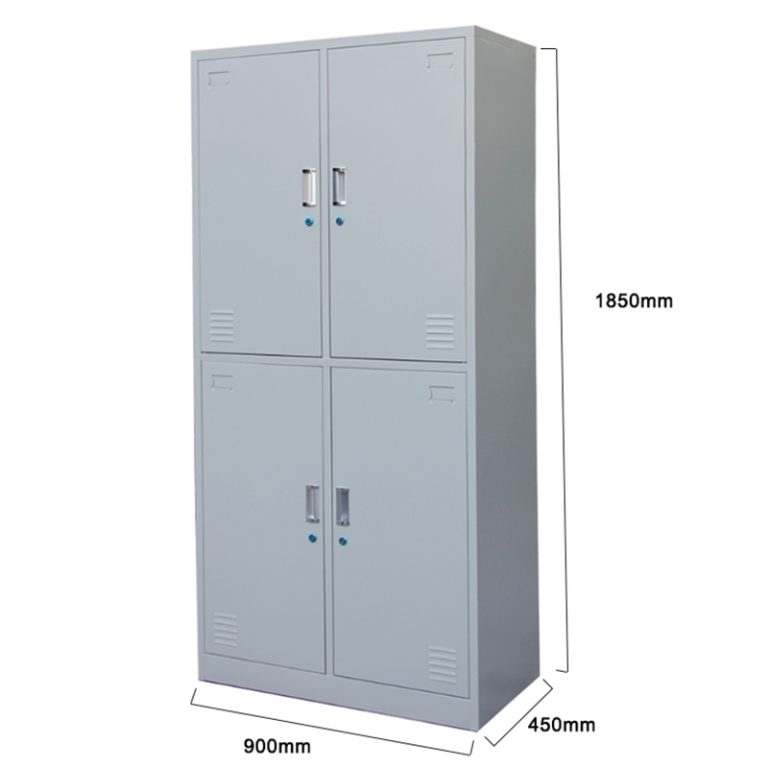 4 door steel locker demensions