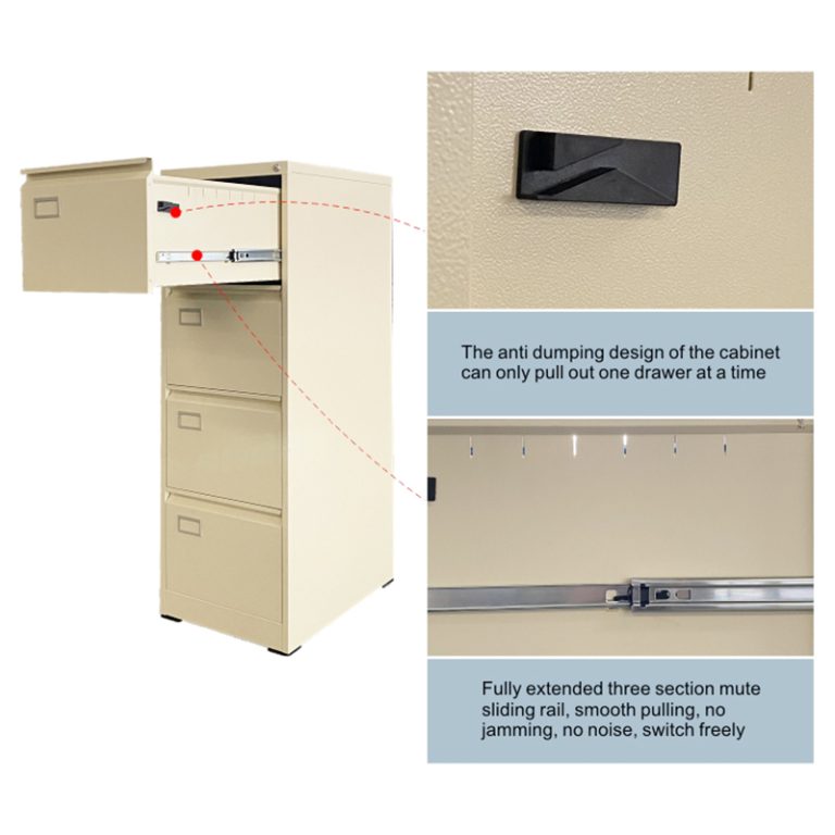 4 drawer locking file cabinet