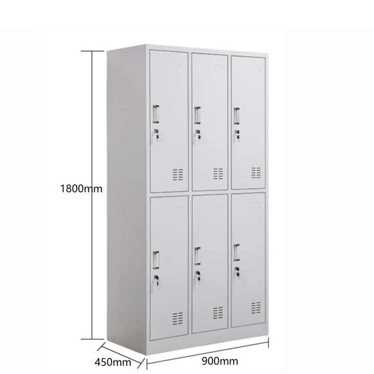 6-door metal employee lockers