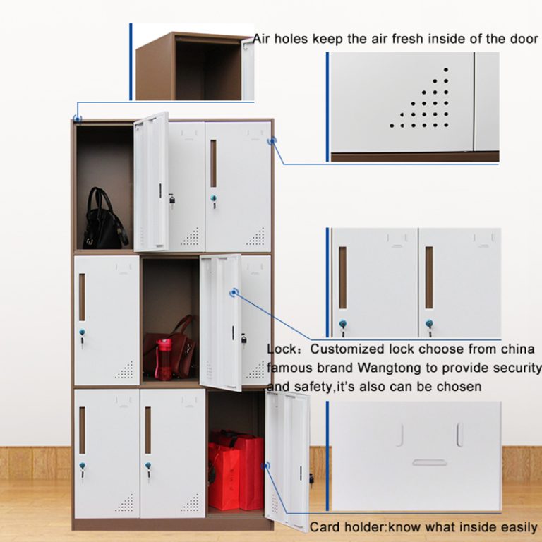 9 door lockers steel cabinet