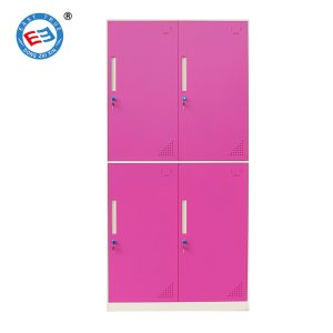 Pink Steel 4 Door Storage Lockers