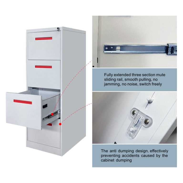 four drawer filing cabinet metal