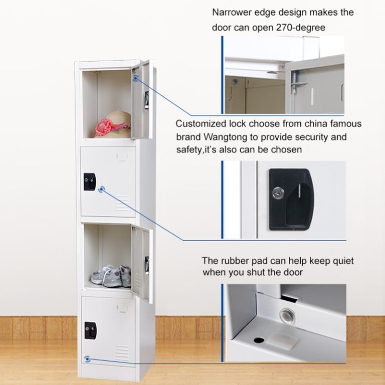 lockable metal locker 4 door