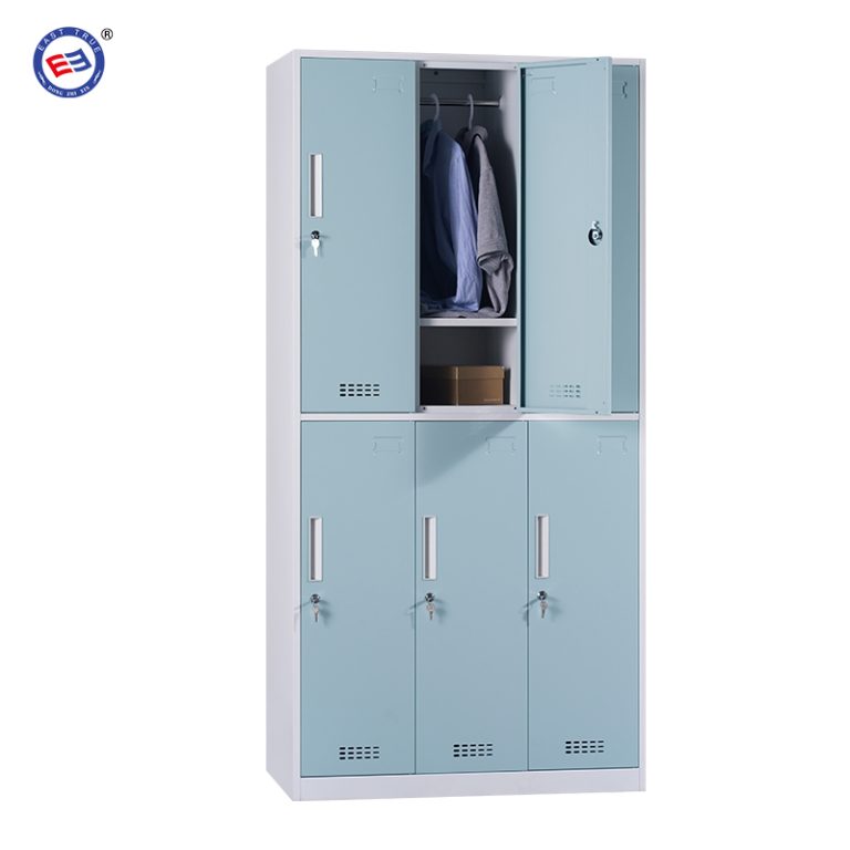six door steel lockers
