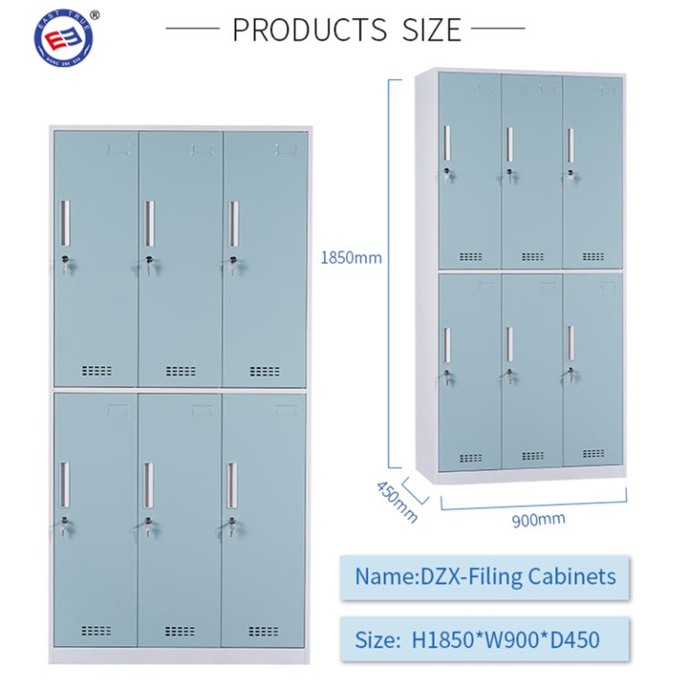 steel 6 door lockers sizes