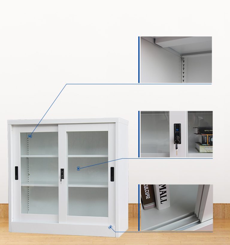 Small Glass Door Steel Filing Cabinet
