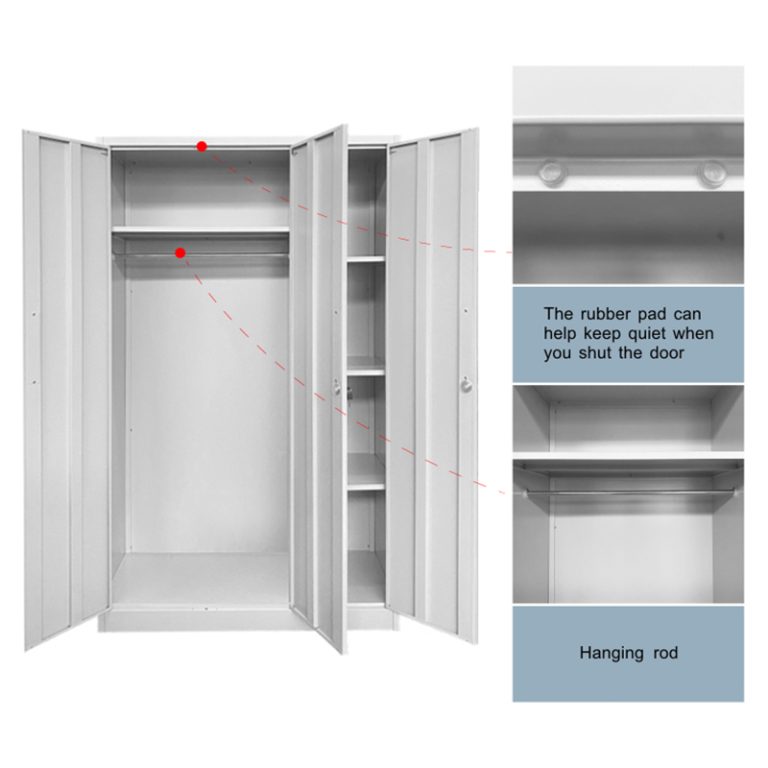 modern bedroom locker with shelves