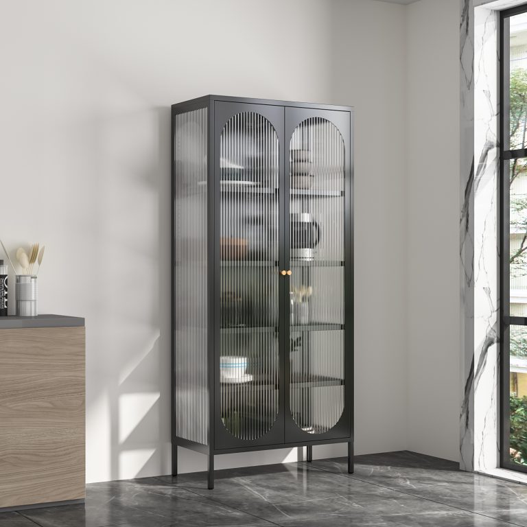 Black dining room cabinets for storage​