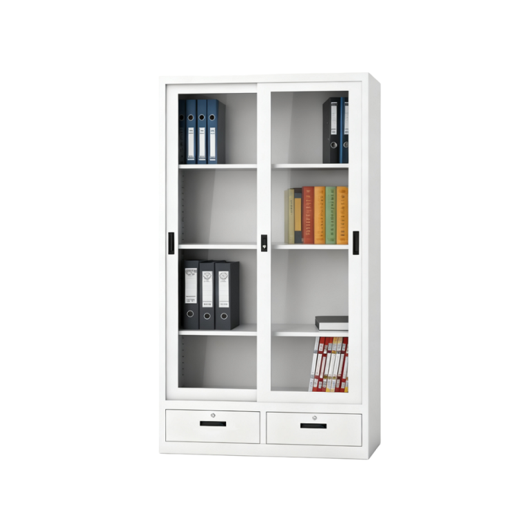 Dongzhixin Sliding Glass Door Cabinet with Drawer