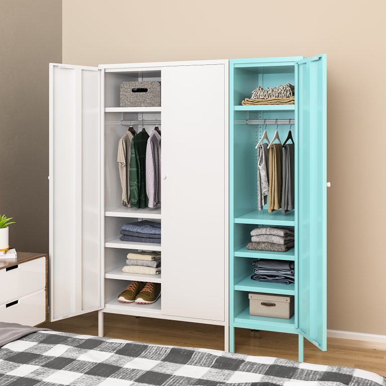 Metal Clothes Wardrobe with Feet