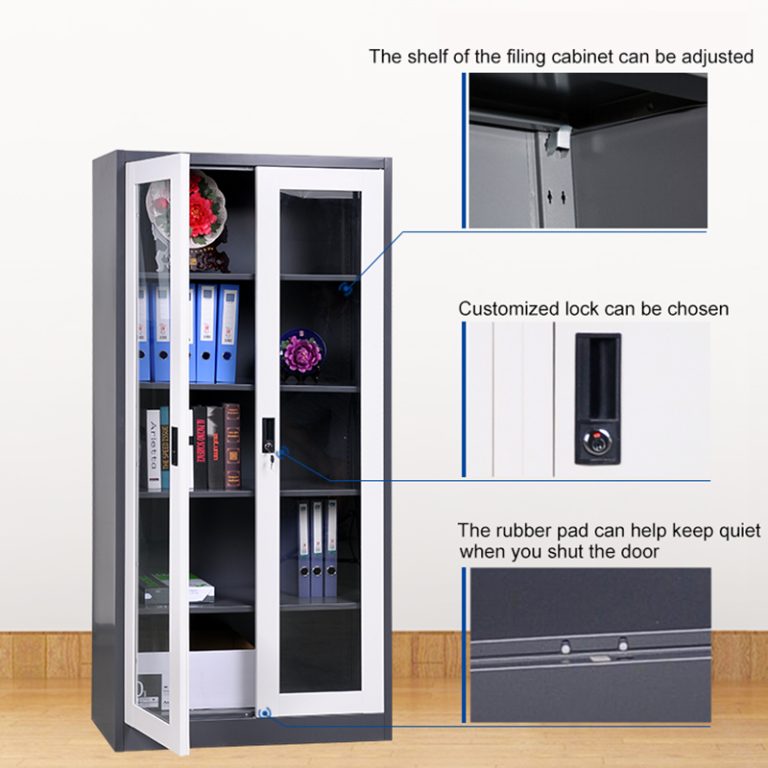 glass door metal office filing cabinets