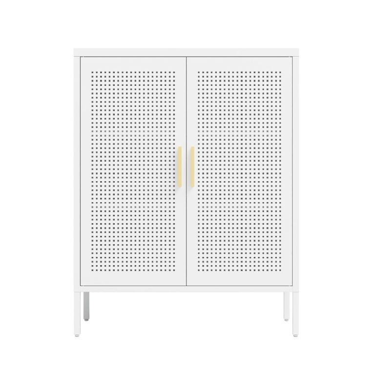 white steel storage cabinet