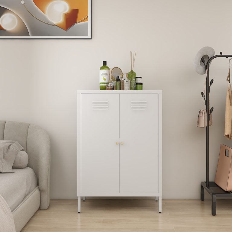 White Metal Cabinet Household Furniture Steel Storage Cabinet for Living Room