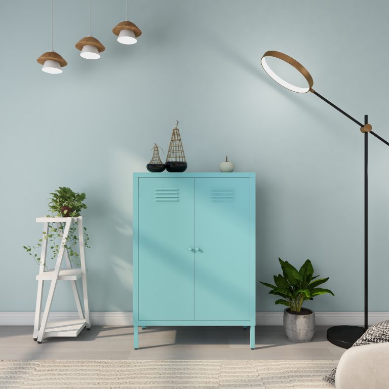 Blue Metal Cabinets 2 Door Stand Cabinet New Design