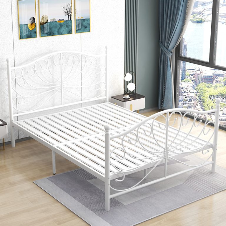 Queen Size Single Metal Iron Frame Bed