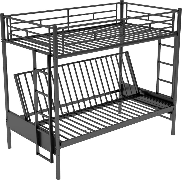 Twin-Over-Futon Convertible Couch and Bed