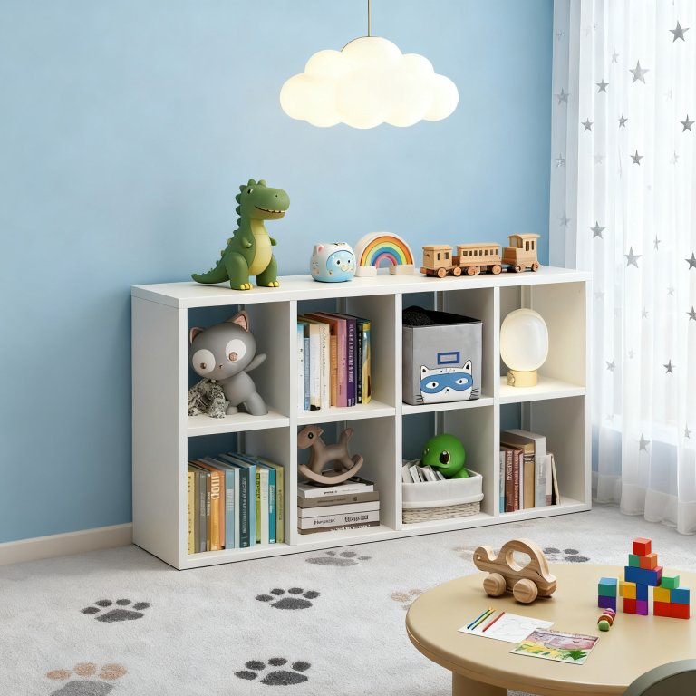 small metal bookcase