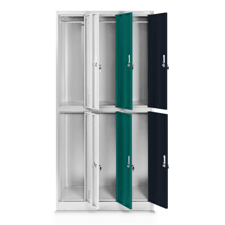 6 door steel sports lockers for home
