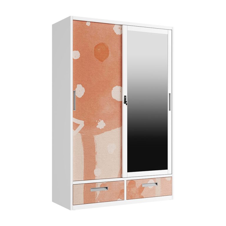 Modern Printed Design Metal Wardrobe for Sale