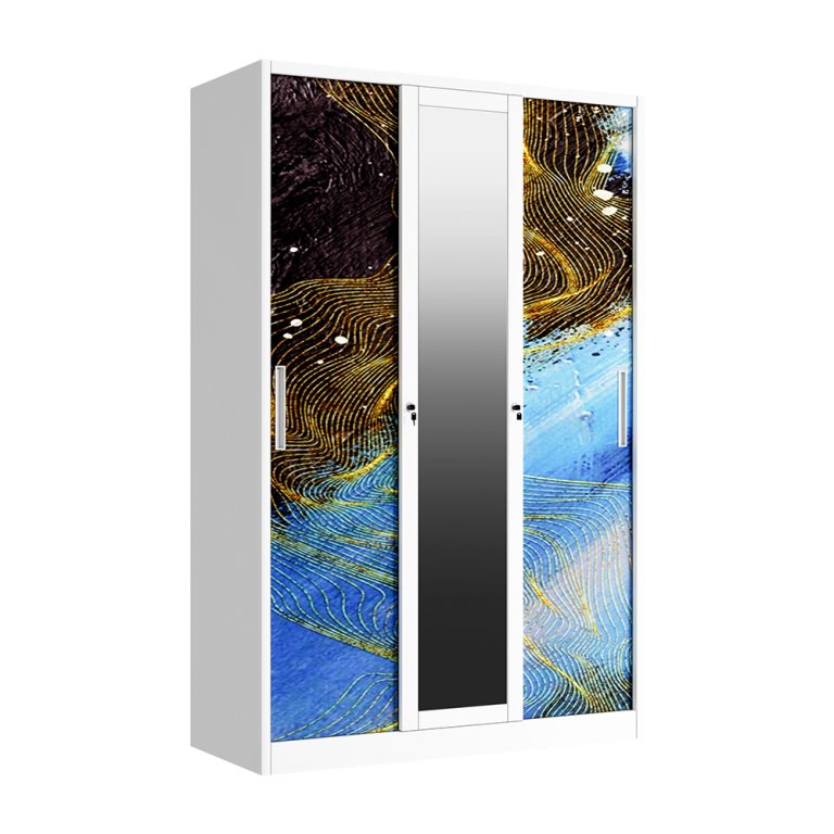 China custom Metal Wardrobe with Mirror