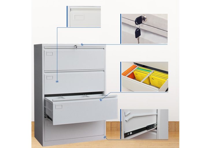 How to use filing cabinets without rails