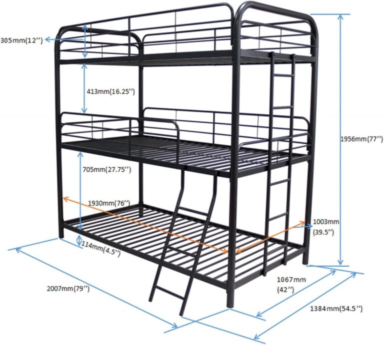 Adults Triple Bunk Beds Dimensions