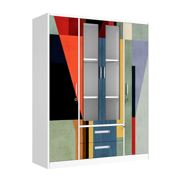Best Metal Wardrobe Printed Wardrobe with Shelves