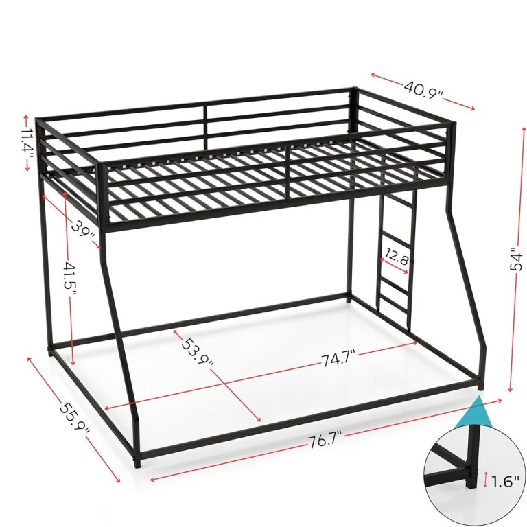 Twin Over Full Low Bunk Bed Frame Dimensions