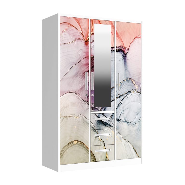 Metal Wardrobe Closet with Drawers
