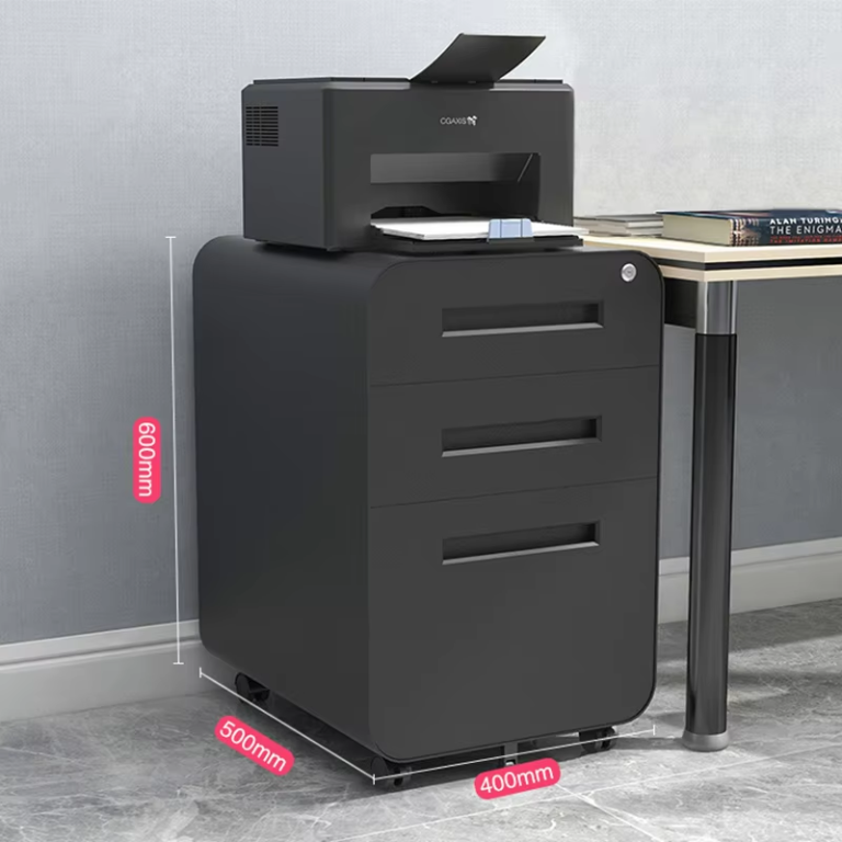 black 3 drawer file cabinet