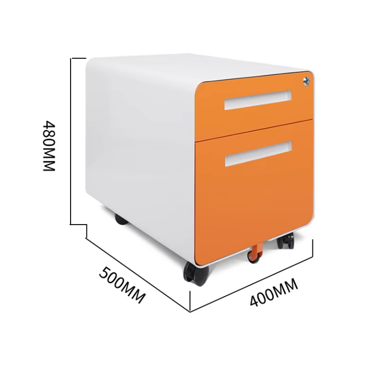 2 drawer mobile file cabinet