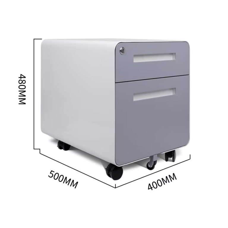2 drawer mobile file cabinet
