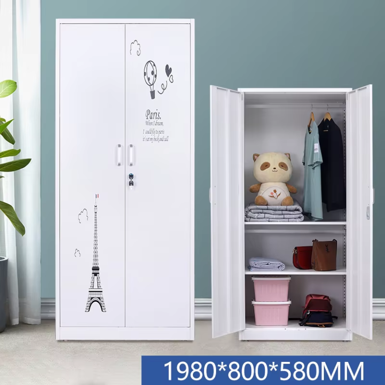 China metal wardrobe cabinet with lock