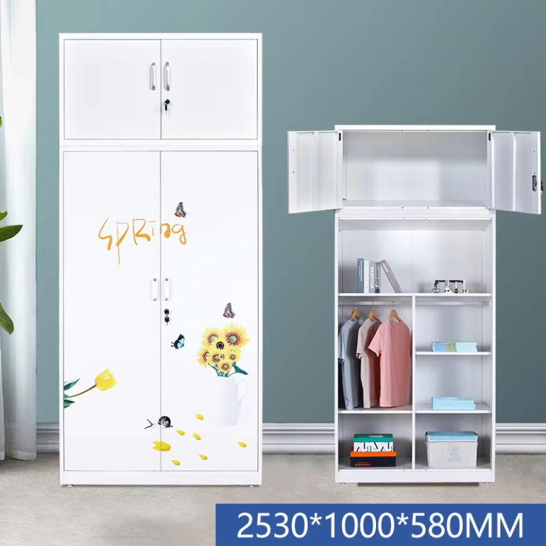 Steel Wardrobes with Top Cabinet