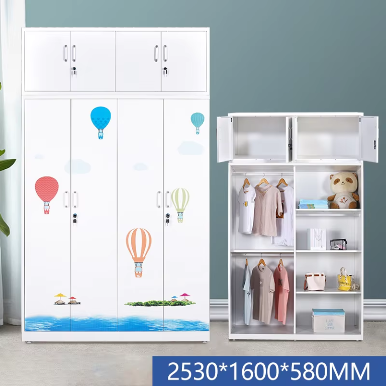 Steel Wardrobes with Top Cabinet