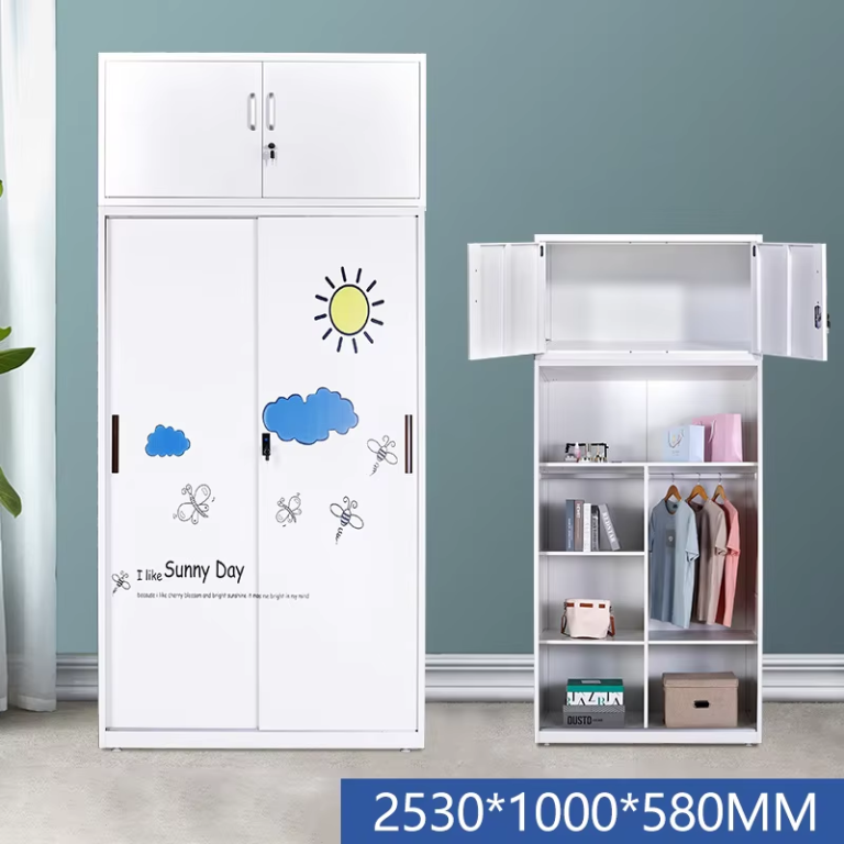 Steel Wardrobes with Top Cabinet