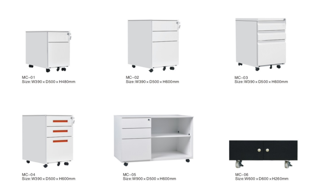 mobile file cabinet demensions