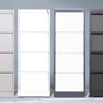 steel four drawer file cabinet