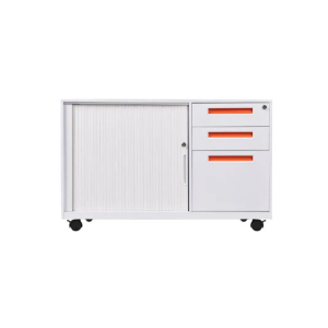 Wheeled File Cabinet 3 Drawer with rolling door