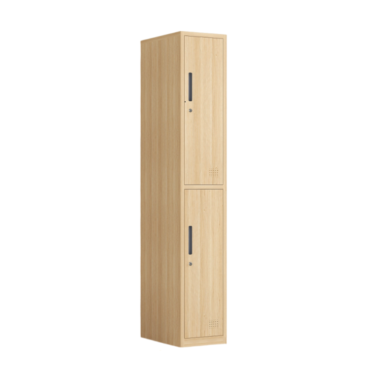 2 compartment wood grain transfer steel locker