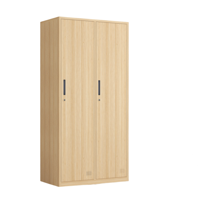 2 door wood grain transfer steel locker