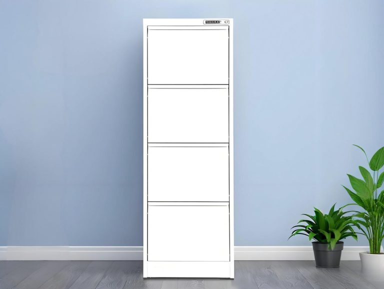 white 4 drawer file cabinet