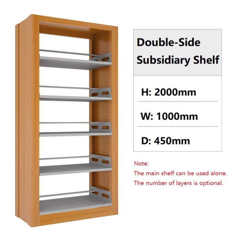 5 layers library bookshelf double-side main shelf