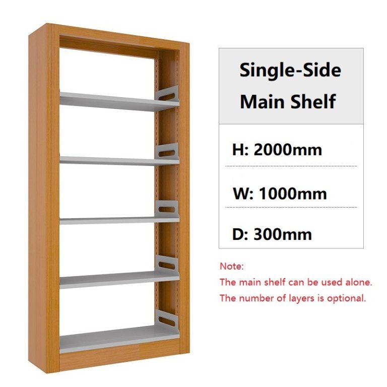 5 layers library bookshelf single-side main shelf