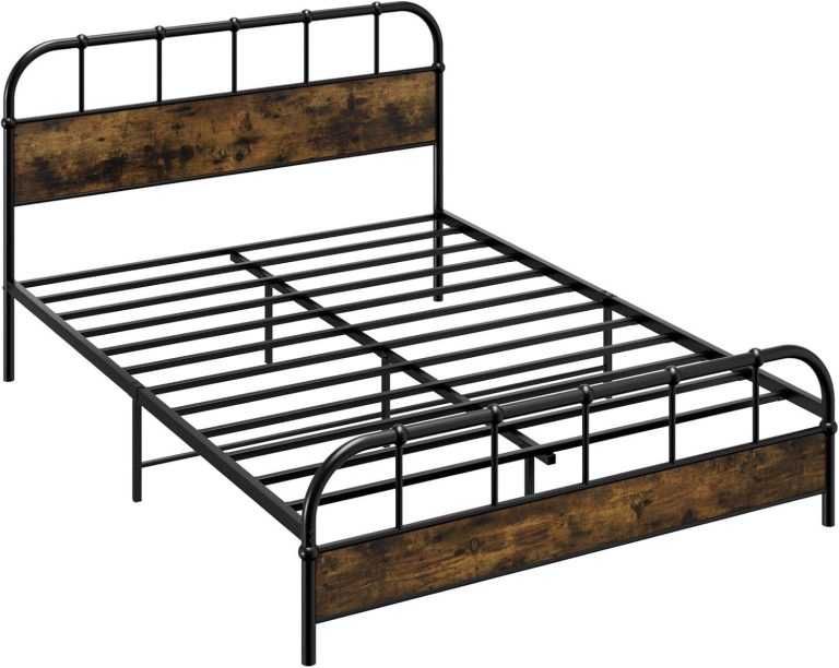 metal and wood bed frame